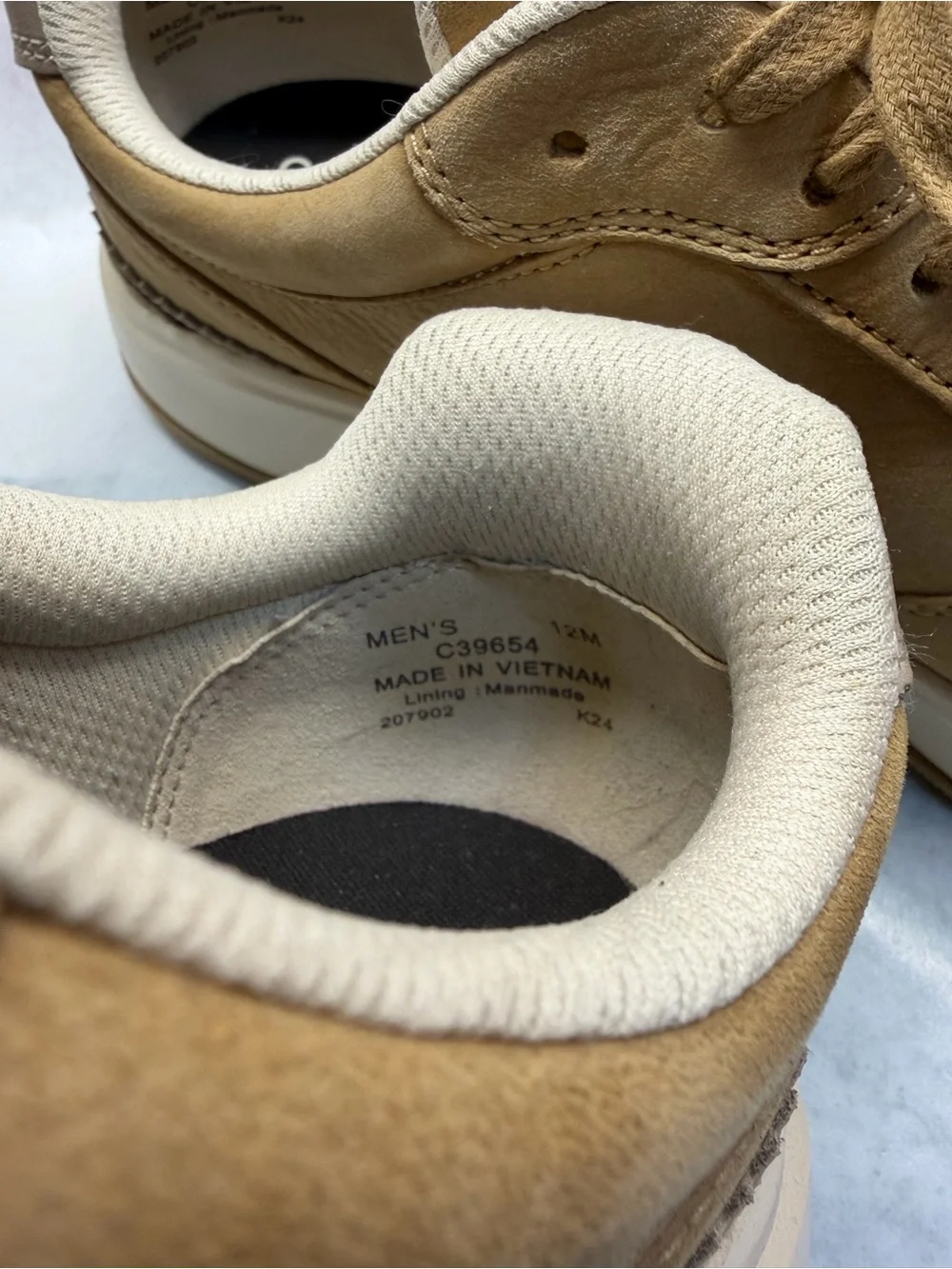 Cole Haan Men’s Tan Suede Low-Top Sneakers with White Trim